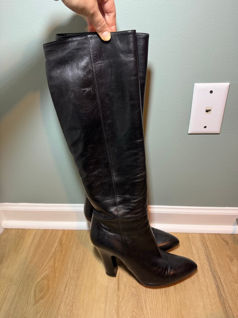 Miu Miu Leather Knee High Boots Size 9